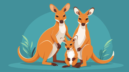 ngaroo with a pouch and baby joey. 2