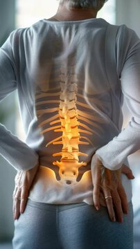 Spinal discomfort: lumbar tension, nerve signal, vertebra strain, posture misalignment, muscle cramp, dorsal ache, structural imbalance, tissue stress, neural sensation, skeletal burden.