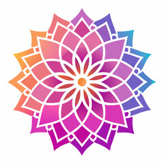 Minimal Gradient Mandala Vector