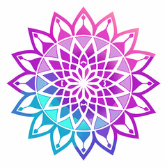Minimal Gradient Mandala Vector