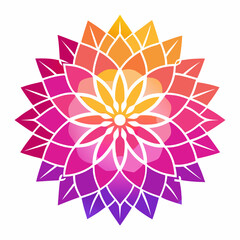 Minimal Gradient Mandala Vector