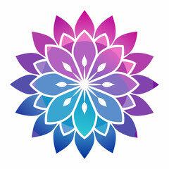 Minimal Gradient Mandala Vector