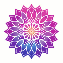 Minimal Gradient Mandala Vector