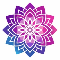 Minimal Gradient Mandala Vector