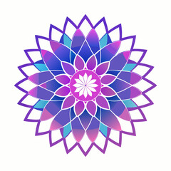 Minimal Gradient Mandala Vector