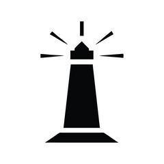 Lighthouse icon, vector illustration. Flat design style. Lighthouse illustration icon element design