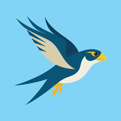 Peregrine Falcon Dive Silhouette Against Sky