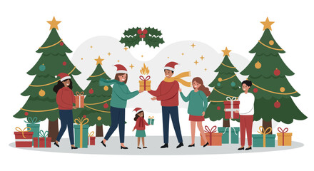 Business collaboration and communication concept with professionals engaging in dialogue vector illustration