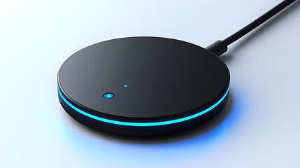Wireless charger pad charging station for phone smartphone device technology black sleek