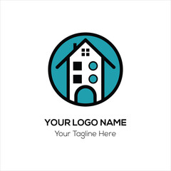 Creative Real Estate Logo for Realtors and Residential Construction Firms