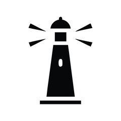 Lighthouse icon, vector illustration. Flat design style. Lighthouse illustration icon element design