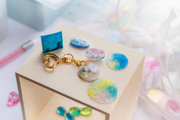 レジンで作ったキーホルダー