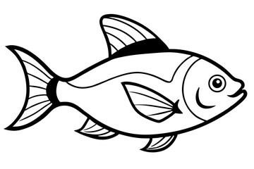 Piranha Outline – Clean Vector Design