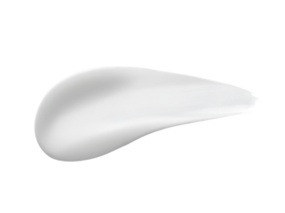 White cosmetic cream smear texture on a white