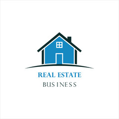 Fototapeta premium Real Estate Agency Logo with Roof Icon for Home and Property Services