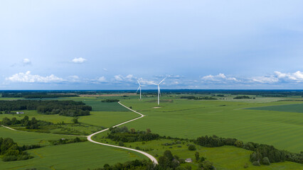 wind turbine in the field