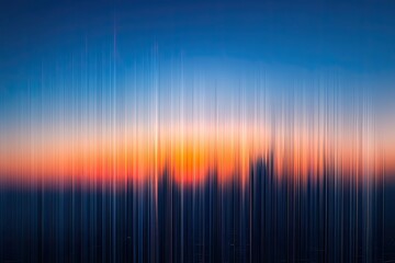 Abstract city sunset panorama
