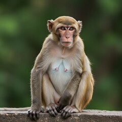 Fototapeta premium Monkey Portrait Front View