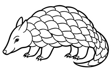 Pangolin Outline – Clean Vector Design