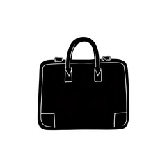 Elegant Handbag Silhouette: A Stylish Accessory Vector Graphic