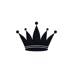 King Crown Icon: Regal Symbol, Vector Graphic, Black