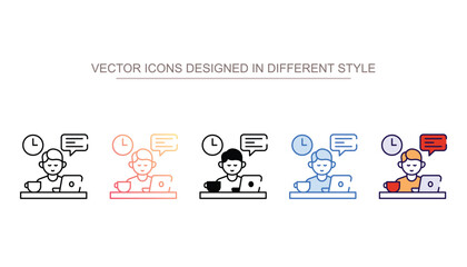 Freelancing icon design with white background stock illustration