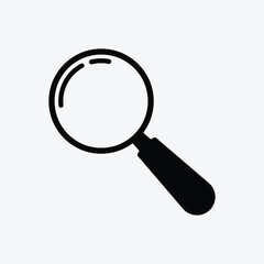 Search icon, magnifying glass flat icon for apps and websites. Magnifying glass loupe, search vector isolated icon, magnifier loupe symbols.