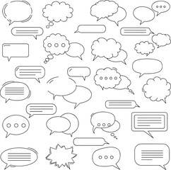 Diverse Collection of Cartoon Speech Bubbles for Graphic Design