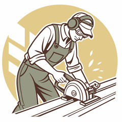 worker with a shovel