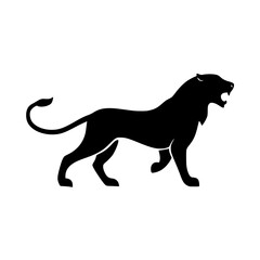 vector illustration of a black panther