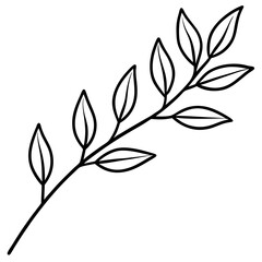 Elegant Botanical Branch Line Art