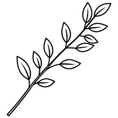 Elegant Botanical Branch Line Art