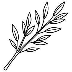 Elegant Botanical Branch Line Art