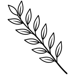 Elegant Botanical Branch Line Art