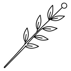 Elegant Botanical Branch Line Art