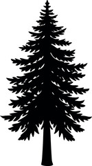tree vector silhouette on a transparent background
