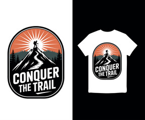 Hiking t-shirt design