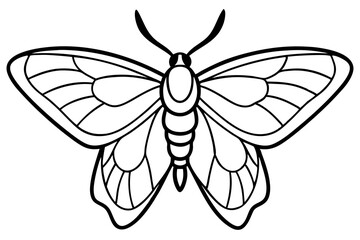 Sleek Opal Moth Vector Design