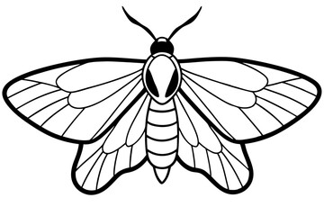 Sleek Opal Moth Vector Design