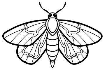 Sleek Opal Moth Vector Design