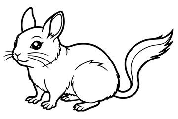 Minimalist Pika Line Art Vector