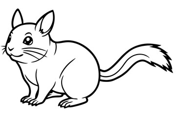 Minimalist Pika Line Art Vector