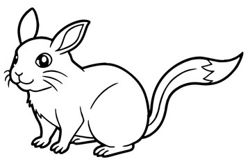 Minimalist Pika Line Art Vector
