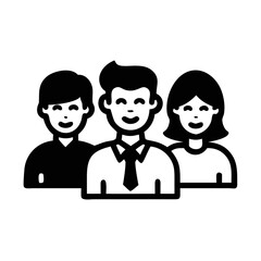Happy diverse team collaboration group of people smiling together unity cooperation silhouette icon