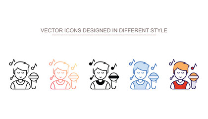Singing icon design with white background stock illustration