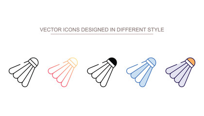 Badminton icon design with white background stock illustration