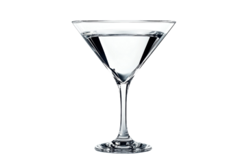 A perfectly chilled martini an emblem of sophistication and celebration standing out against a on transparent background
