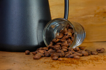 Set of coffee equipment filter method.