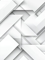 Fototapeta premium Abstract white background with texture pattern, layered geometric triangle shapes, white and grey glossy squares, abstract tech banner design. Graphic design element stripes concept for web, flyer