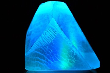 Quartz crystal with blue light